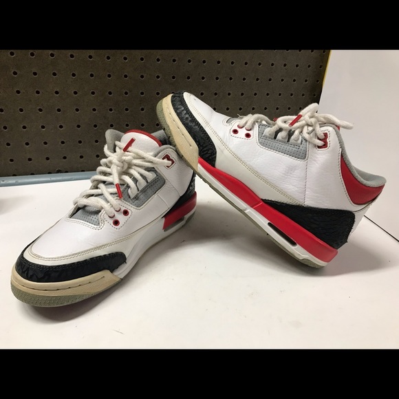 jordan retro 3 red and white